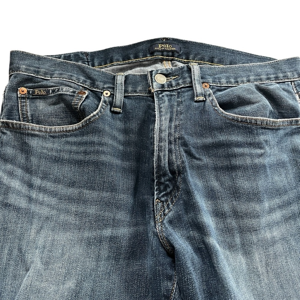 Polo Ralph Lauren Varick Slim Straight Jeans 32x30 Medium Wash Stretch Denim - Picture 6 of 15